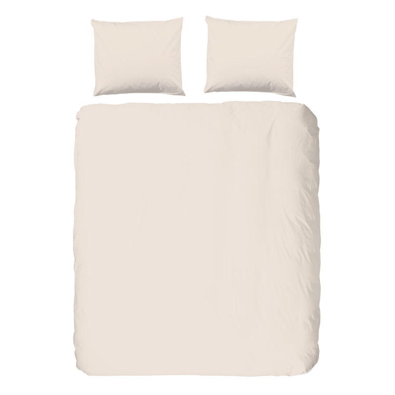 Dekbedovertrek KatoenPercale Zand LitsJumeaux (240x220 Cm) Zand Katoen Effen Good Morning - Overtrek - 240x220 Cm (Lits-Jumeaux) - Good Morning - Dekbed-Discounter.nl