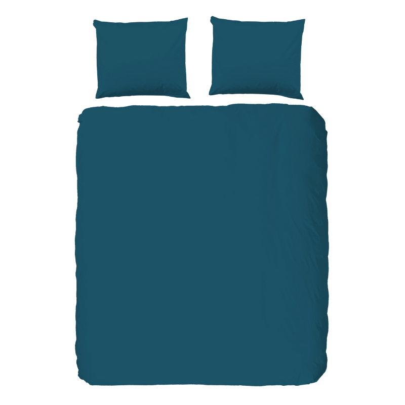 Dekbedovertrek Pure Uni Petrol Tweepersoons (200x200 Cm) Petrol Microvezel Effen Pure - Overtrek - 200x200 Cm (Tweepersoons) - Pure - Dekbed-Discounter.nl