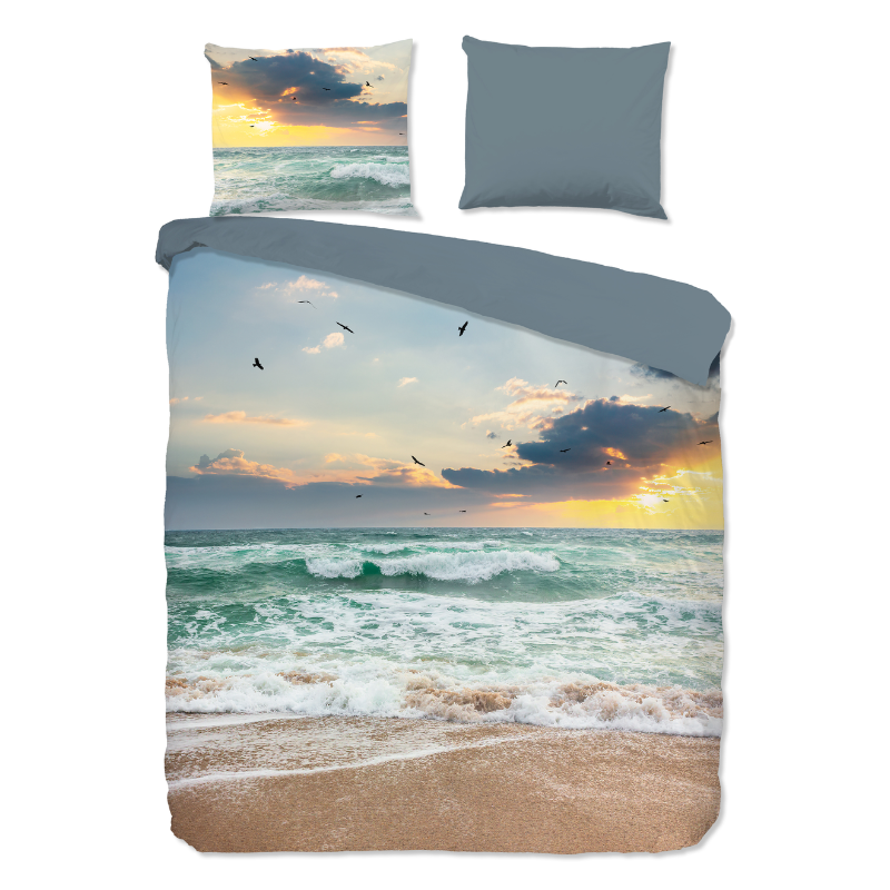 Dekbedovertrek Samui Tweepersoons (200x200 Cm) Meerkleurig Microvezel Landschap Pure - Overtrek - 200x200 Cm (Tweepersoons) - Pure - Dekbed-Discounter.nl