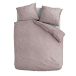 Dekbedovertrek Stonewash Rosé Tweepersoons (200x200 Cm) Roze Microvezel Fresh And Co - Overtrek - 200x200 Cm (Tweepersoons) - Fresh And Co - Dekbed-Discounter.nl
