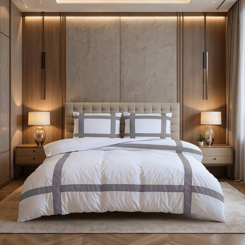 Dekbedovertrek Strepen 240x200 Cm Drukknopen & Ademend & Strijkvrij Dreamhouse - Dekbed-Discounter.nl