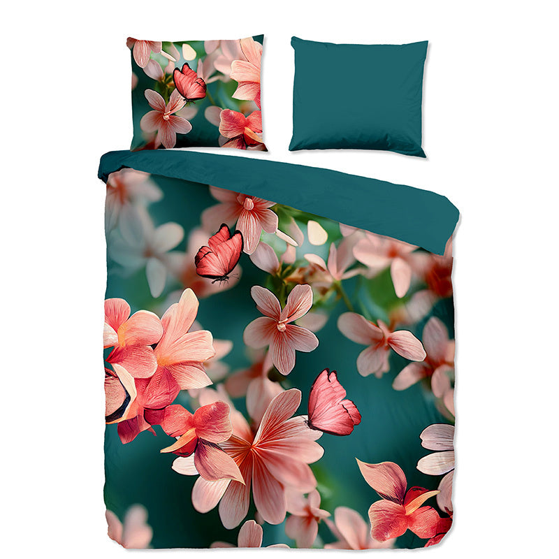 Dekbedovertrek Yeya - Lits-Jumeaux (240x220 Cm) - Meerkleurig Microvezel - Natuur - Pure - Dekbed-Discounter.nl