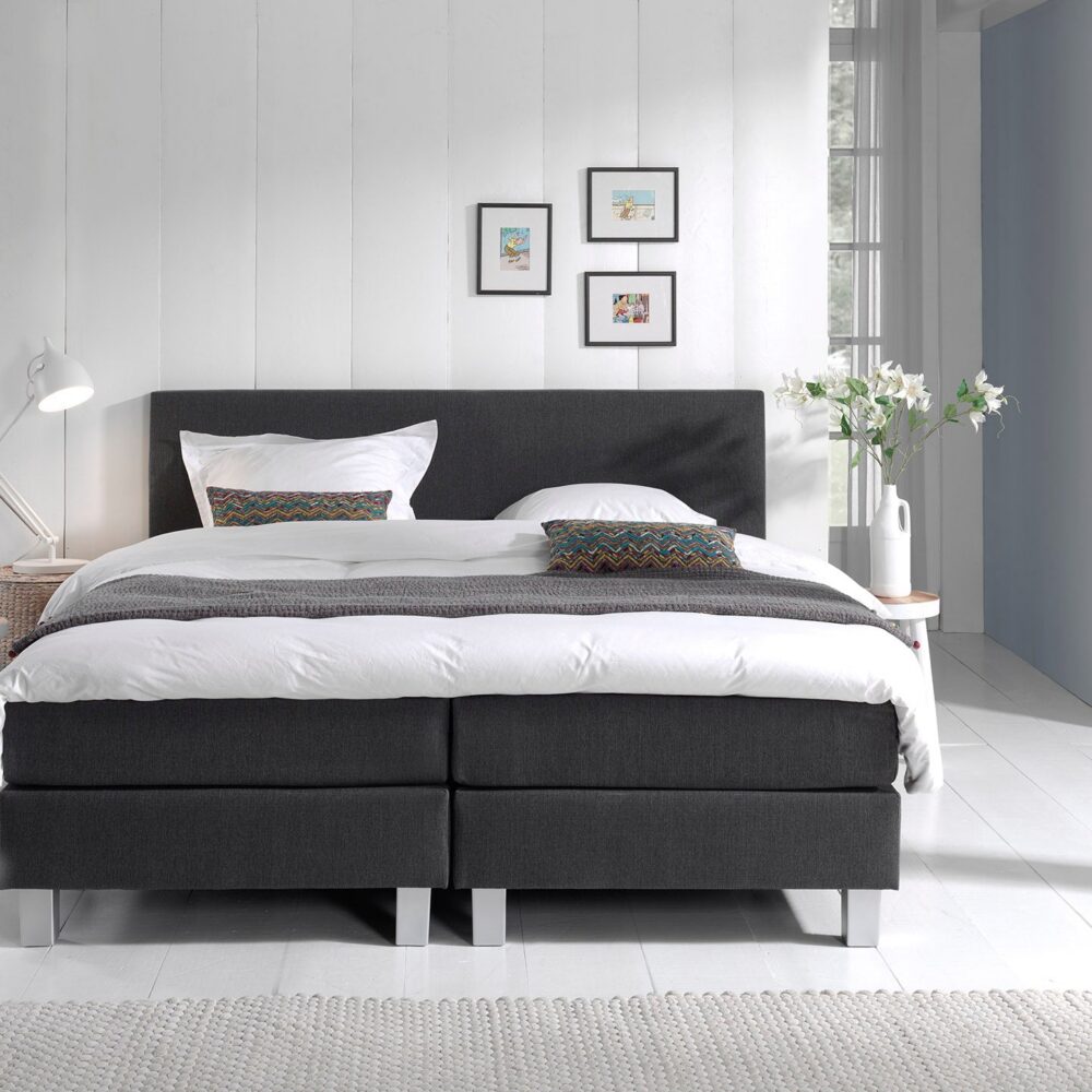 Dreamhouse - Falco Comfort Boxspring - Antraciet - 140 x 200 / zonder montage