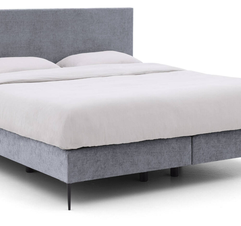 Goossens Boxspring Ease One Incl. Matras, Vlak 140 x 200 cm (=2x 70 x 200 cm) met hoofdbord + 2x matras shapes 1