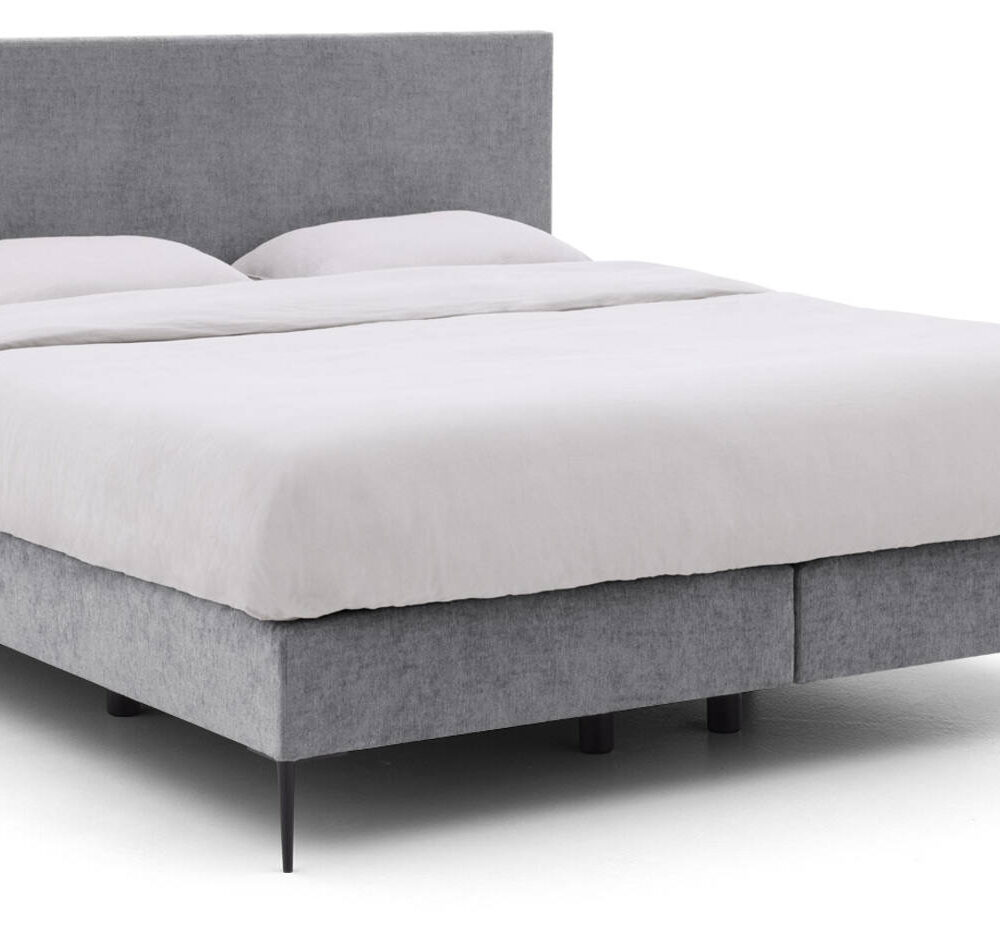 Goossens Boxspring Ease One Incl. Matras, Vlak 160 x 200 cm (=2x 80 x 200 cm) met hoofdbord + 2x matras shapes 1