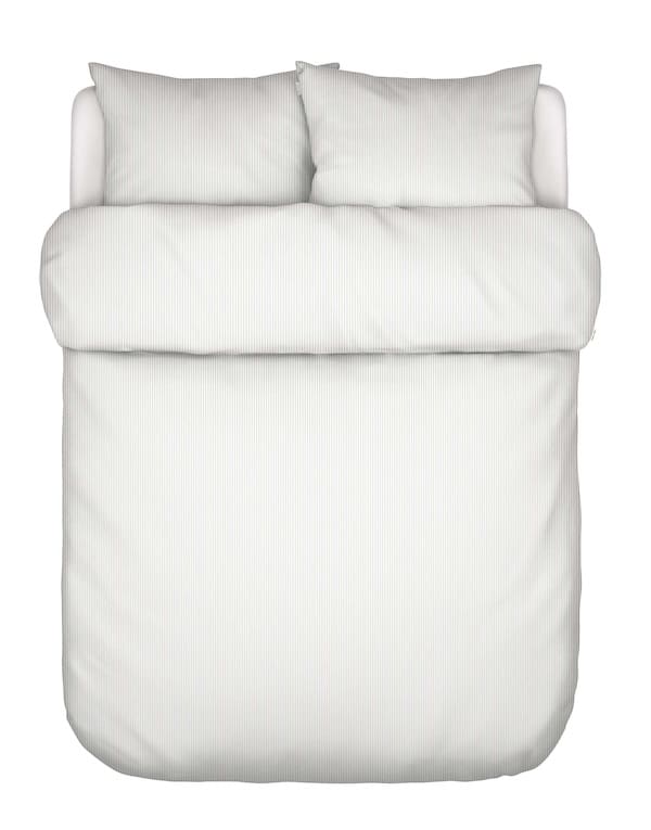 Marc O'Polo Classic Fine Stripe Grey mist dekbedovertrek