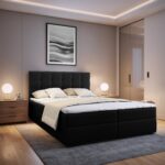 2dekans Opberg Boxspring Bloss 140 x 200 Zwart [Nietje steekt uit aan buitenkant box + Niet in originele verpakking]