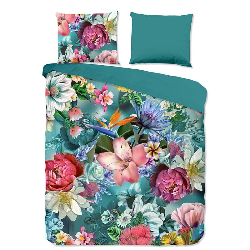 2e -50% | Dekbedovertrek Katoen Taindra Tweepersoons (200x200 Cm) Meerkleurig Katoen Natuur Good Morning - Overtrek - 200x200 Cm (Tweepersoons) - Good - Dekbed-Discounter.nl