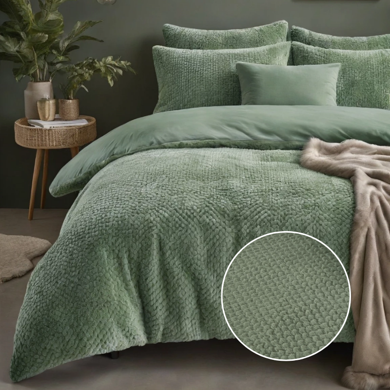 2e -50% | Dekbedovertrek Rabbit Fur - Groen - Eenpersoons (140x200 Cm) - Groen Microvezel - Effen - Sleeptime - Dekbed-Discounter.nl 2e -50% | Dekbedovertrek Rabbit Fur - Groen - Eenpersoons (140x200 Cm) - Groen Microvezel - Effen - Sleeptime - Dekbed-Discounter.nl