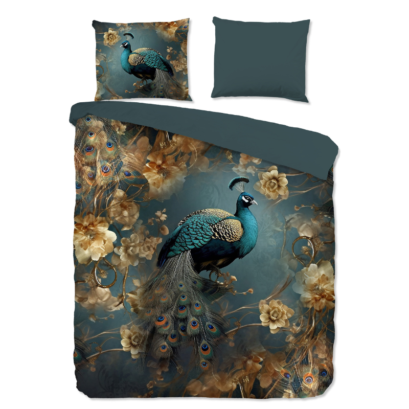 2e -50% | Dekbedovertrek Savaya LitsJumeaux (240x220 Cm) Meerkleurig Microvezel Bloemen & Dieren Pure - Overtrek - 240x220 Cm (Lits-Jumeaux) - Pure - Dekbed-Discounter.nl