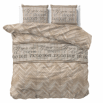 2e -50% | Dekbedovertrek You Can Do It - Eenpersoons (140x200 Cm) - Wit Polyester-katoen - Patroon - Sleeptime Elegance - Dekbed-Discounter.nl