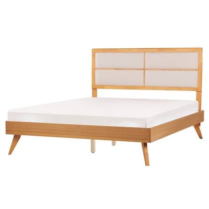 Beliani - POISSY - Tweepersoonsbed - Lichthout - 160 x 200 cm - MDF