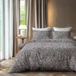 Dekbedovertrek Classic Foliage - Tweepersoons (200x200 Cm) - Paars Microvezel - Natuur - Zydante - Dekbed-Discounter.nl