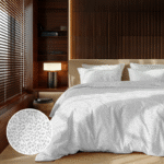 Dekbedovertrek Embossed Panther - Tweepersoons (200x200 Cm) - Wit Microvezel - Effen - Zydante - Dekbed-Discounter.nl