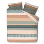Dekbedovertrek Katoen - Benthe - Eenpersoons (140x200 Cm) - Meerkleurig Katoen - Strepen - Presence - Dekbed-Discounter.nl