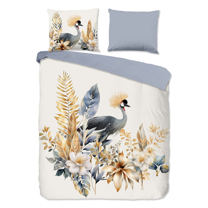 Dekbedovertrek Katoen Loha LitsJumeaux (240x220 Cm) Meerkleurig Katoen Bloemen & Dieren Good Morning - Overtrek - 240x220 Cm (Lits-Jumeaux) - - Dekbed-Discounter.nl