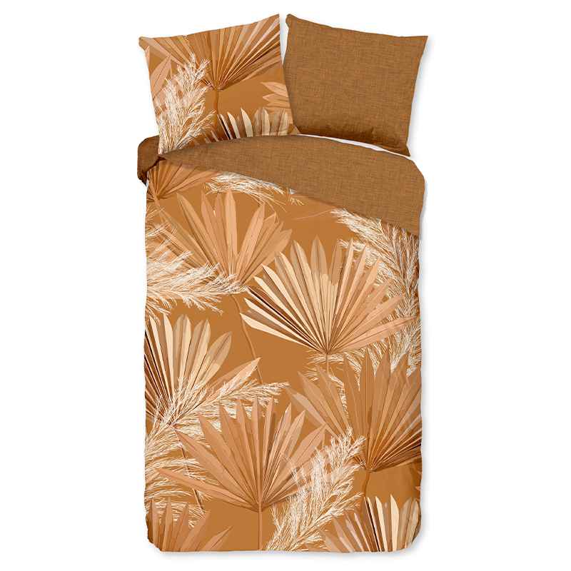 Dekbedovertrek Katoen-Satijn - Zanzi - Eenpersoons (140x200 Cm) - Geel & Meerkleurig Katoen Katoen-satijn - Natuur & Bloemen - Cloud Nine - Dekbed-Discounter.nl