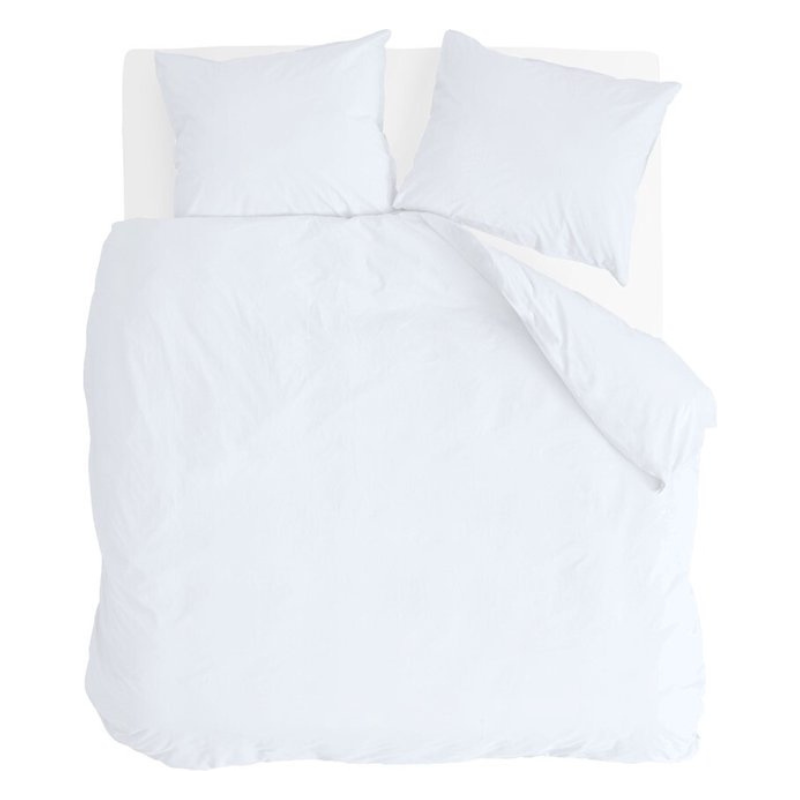 Dekbedovertrek Katoen - Sleep Softly - Wit - Lits-Jumeaux (240x220 Cm) - Wit Katoen - Effen - Byrklund - Dekbed-Discounter.nl