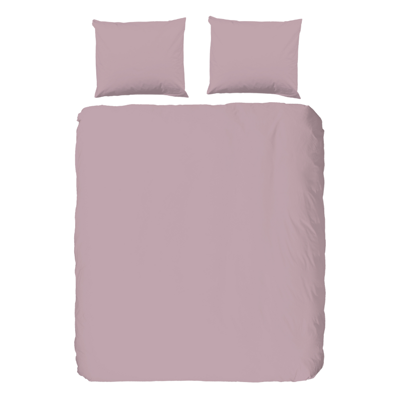 Dekbedovertrek KatoenPercale Lichte Kleuren Eenpersoons (140x200 Cm) Roze Katoen Effen Good Morning - Overtrek - 140x200 Cm (Eenpersoons) - Good - Dekbed-Discounter.nl