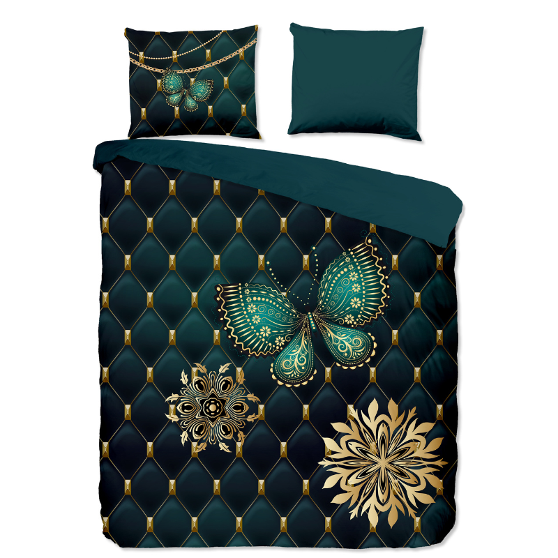 Dekbedovertrek Lavanya - Lits-Jumeaux (240x220 Cm) - Meerkleurig Microvezel - Kunst & Dieren - Pure - Dekbed-Discounter.nl