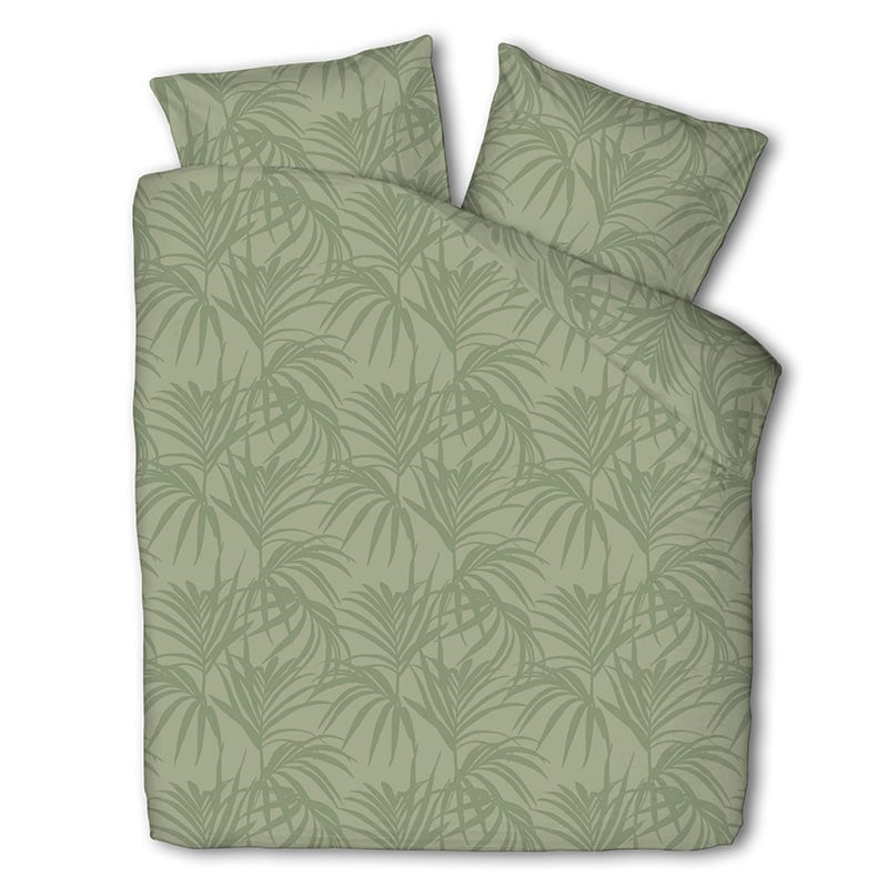 Dekbedovertrek Mink Palms Jade LitsJumeaux (240x220 Cm) Groen Microvezel Natuur Fresh And Co - Overtrek - 240x220 Cm (Lits-Jumeaux) - Fresh And - Dekbed-Discounter.nl
