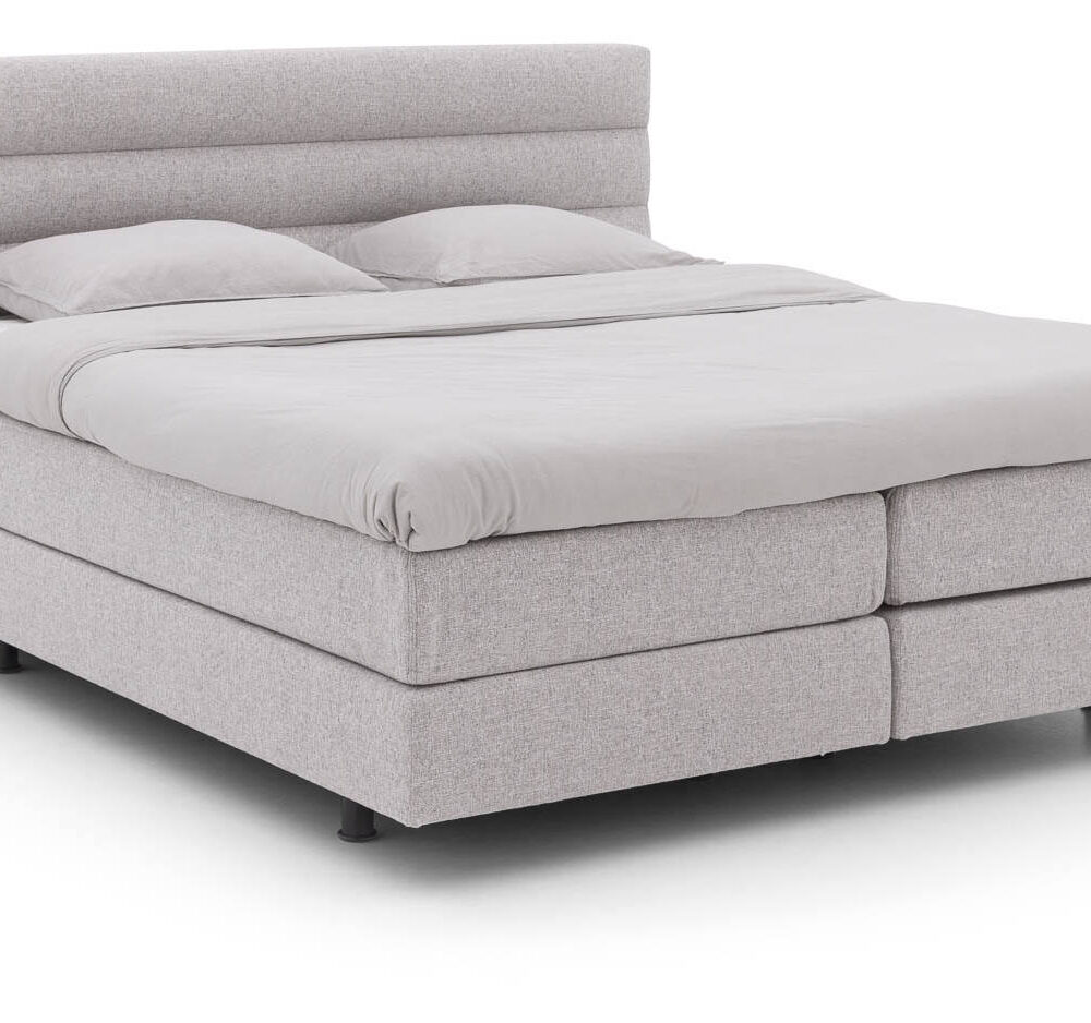 Goossens Boxspring Compleet Quatro Compleet, Vlak 160 x 200 cm box (=2x80cmx200cm) 2x matras gestoffeerd pocketvering, 1x matrastopper joy deluxe