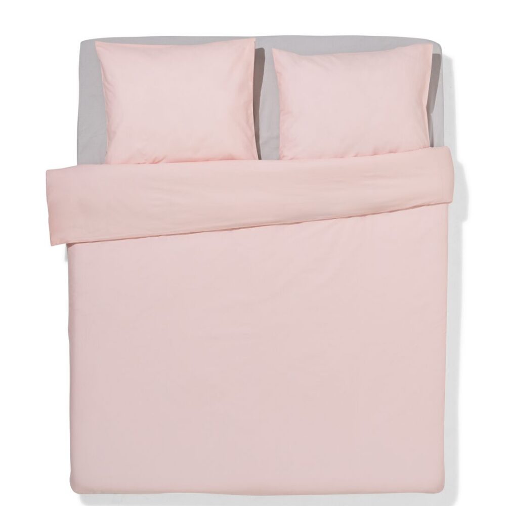 HEMA Dekbedovertrek 200x200/220cm zacht katoen lichtroze (lichtroze)