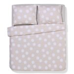 HEMA HEMA Dekbedovertrek 200x200/220cm Zacht Katoen Stippen Beige (beige)