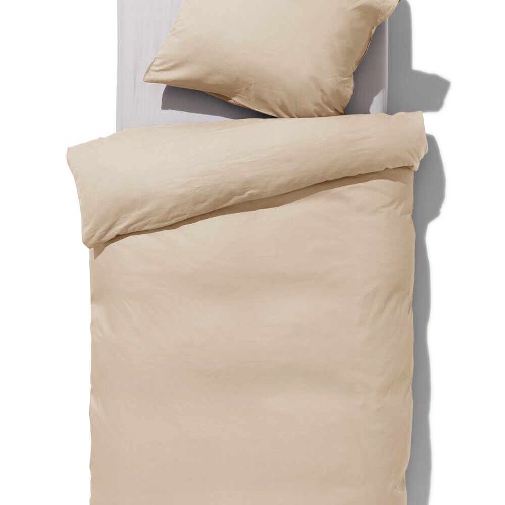 HEMA HEMA Dekbedovertrek 140x200/220cm Percal Zand (zand)