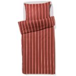 HEMA HEMA Dekbedovertrek 140x200/220cm Zacht Katoen Strepen Bruin (bruin)