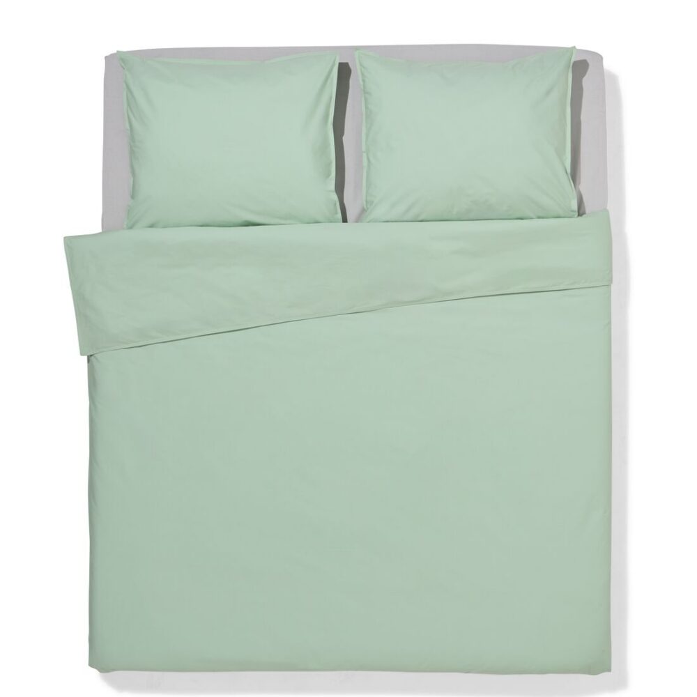 HEMA HEMA Dekbedovertrek 200x200/220cm Percal Lichtgroen (groen)