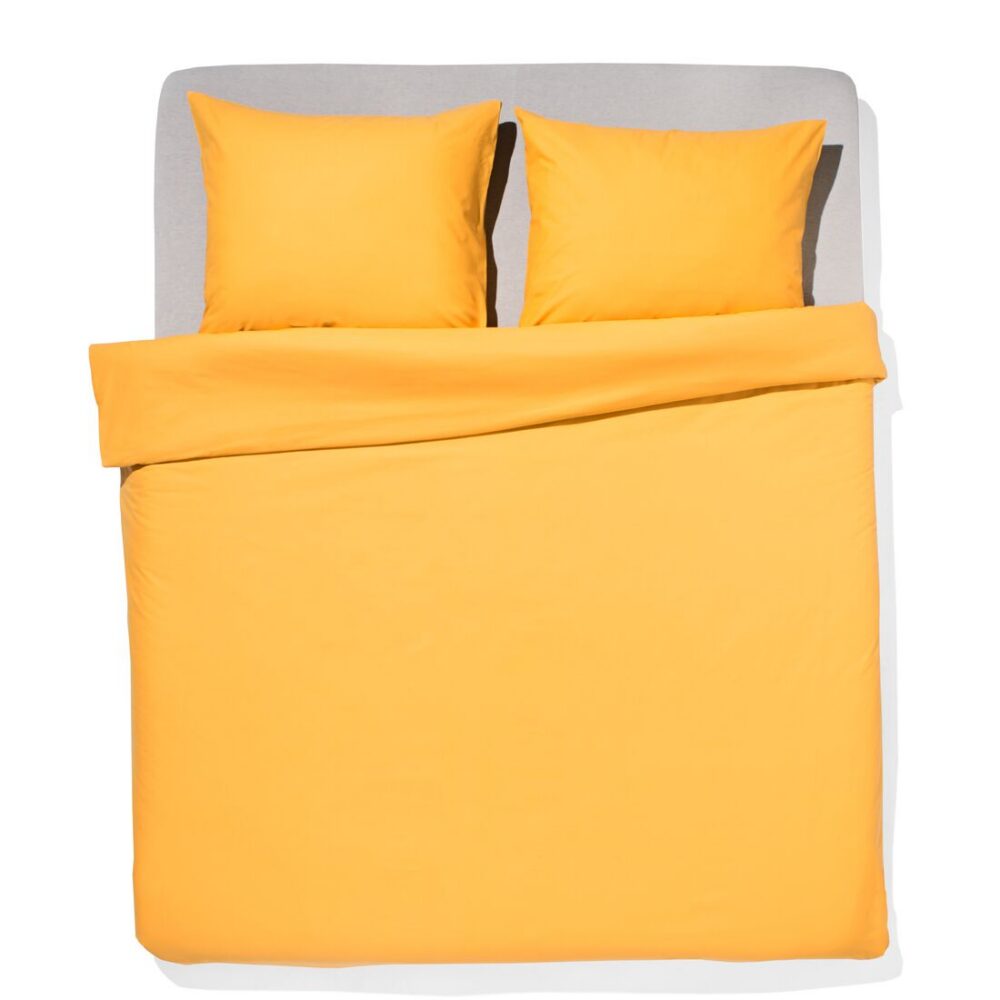 HEMA HEMA Dekbedovertrek 240x200/220cm Zacht Katoen Geel (geel)