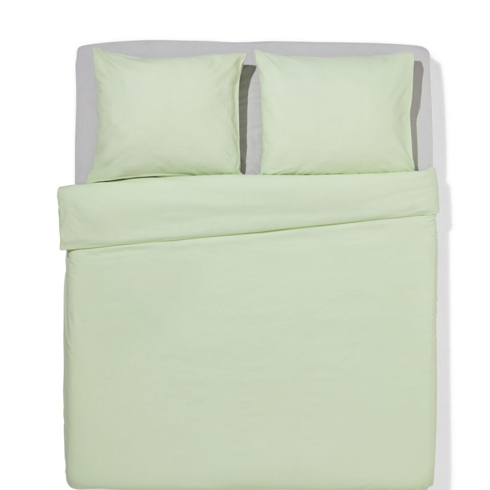 HEMA HEMA Dekbedovertrek 240x200/220cm Zacht Katoen Lichtgroen (lichtgroen)