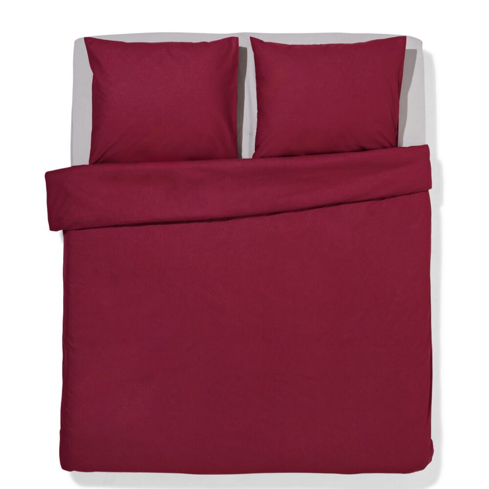 HEMA HEMA Dekbedovertrek 240x200/220cm Zacht Katoen Rood (rood)