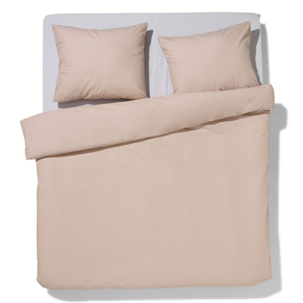 HEMA HEMA Dekbedovertrek 240x200/220cm Zacht Katoen Taupe (taupe)
